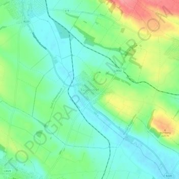 Raggendorf topographic map, elevation, terrain