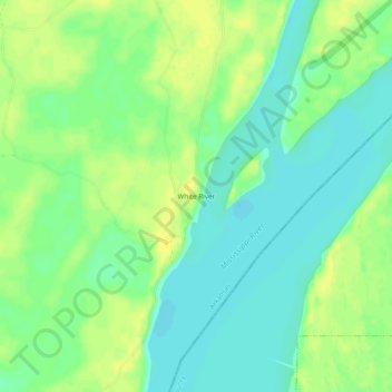 White River topographic map, elevation, terrain
