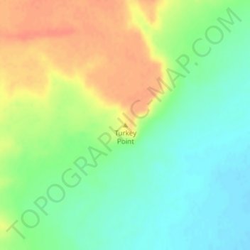 Turkey Point topographic map, elevation, terrain