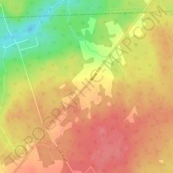LeBlancville topographic map, elevation, terrain