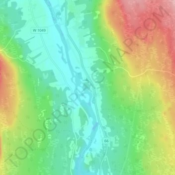 Östra Lillmon topographic map, elevation, terrain