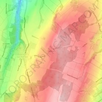 Nonfoux topographic map, elevation, terrain