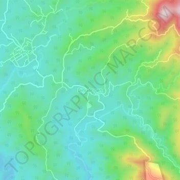 Binuangan topographic map, elevation, terrain