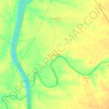 Ditalwada topographic map, elevation, terrain