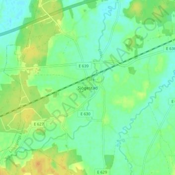 Sjögestad topographic map, elevation, terrain