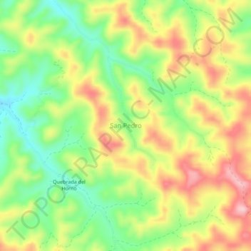 San Pedro topographic map, elevation, terrain