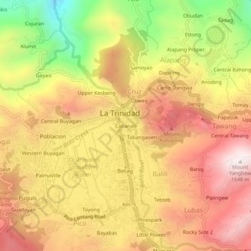 Cabanao topographic map, elevation, terrain