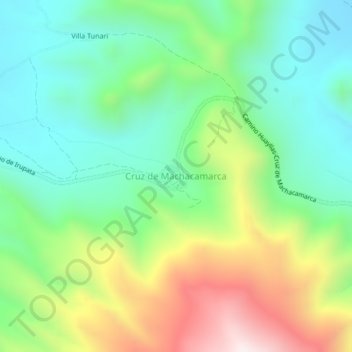 Cruz de Machacamarca topographic map, elevation, terrain
