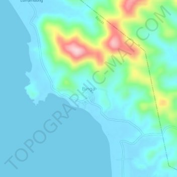 Binga topographic map, elevation, terrain