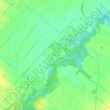 Gerhaus topographic map, elevation, terrain