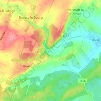 Haute-Parthe topographic map, elevation, terrain