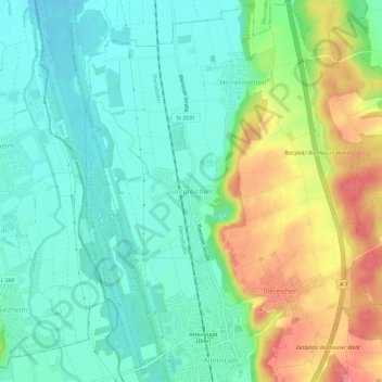 Untereichen topographic map, elevation, terrain