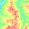 La Brouterie topographic map, elevation, terrain