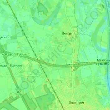 Startwijk topographic map, elevation, terrain