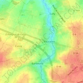 La Madelaine topographic map, elevation, terrain