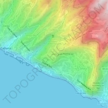 Loreto topographic map, elevation, terrain