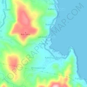Ampera topographic map, elevation, terrain