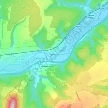La Verrerie topographic map, elevation, terrain