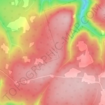 Flint Hill topographic map, elevation, terrain