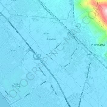 Pozzodonico topographic map, elevation, terrain