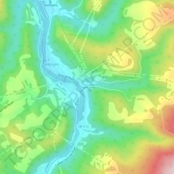 Saint Joe topographic map, elevation, terrain