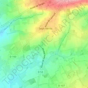 L'Engraisserie topographic map, elevation, terrain