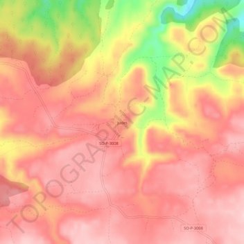 Judes topographic map, elevation, terrain
