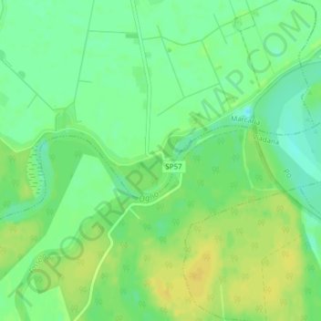 Torre d'Oglio topographic map, elevation, terrain