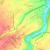 Les Mares topographic map, elevation, terrain