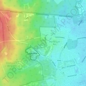 Valkenberg topographic map, elevation, terrain
