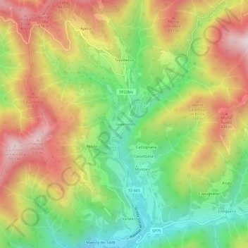 Tavernelle topographic map, elevation, terrain