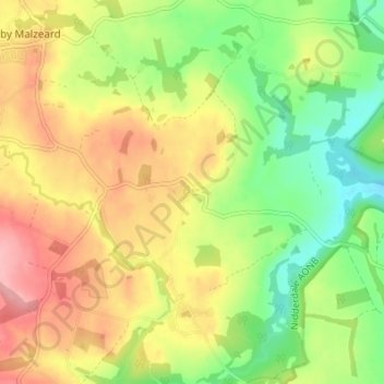 Galphay topographic map, elevation, terrain