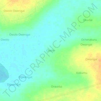 Chelle topographic map, elevation, terrain