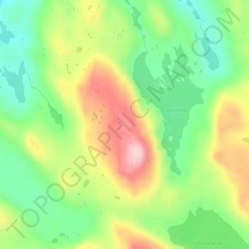 Lærdalseinaren topographic map, elevation, terrain