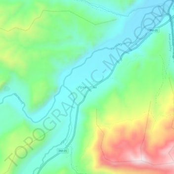 Irkeschtam topographic map, elevation, terrain