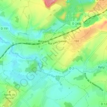 Fond Lorraine topographic map, elevation, terrain