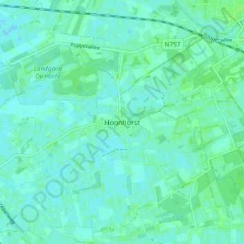 Hoonhorst topographic map, elevation, terrain