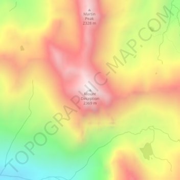 Mount Deception topographic map, elevation, terrain