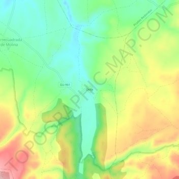 Otilla topographic map, elevation, terrain