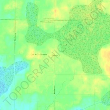 Opstead topographic map, elevation, terrain