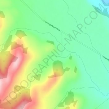 Maycroft topographic map, elevation, terrain