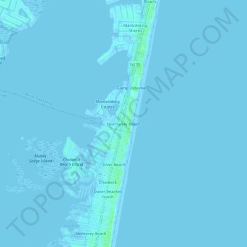 Normandy Beach topographic map, elevation, terrain