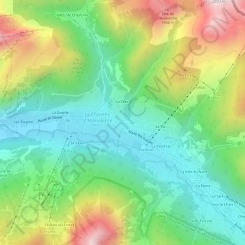 Chez les Thoules topographic map, elevation, terrain