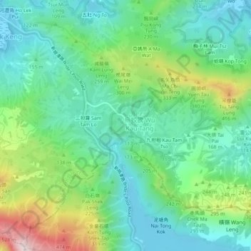 新屋村 topographic map, elevation, terrain