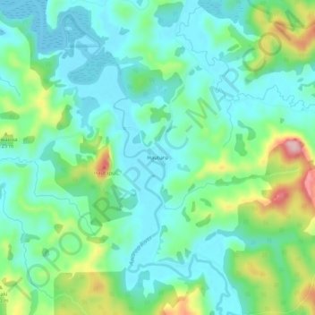 Hauturu topographic map, elevation, terrain
