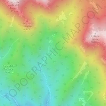 Fontana Pordosimio topographic map, elevation, terrain