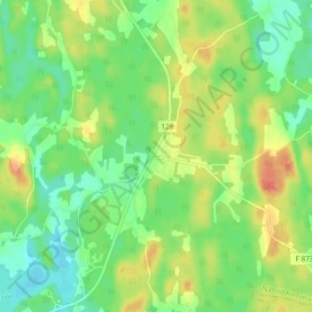 Sandsjöfors topographic map, elevation, terrain