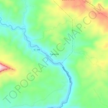 Caminho topographic map, elevation, terrain