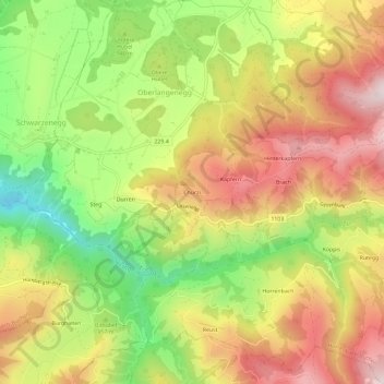 Chürzi topographic map, elevation, terrain