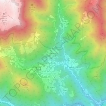 Taleggio topographic map, elevation, terrain